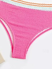 billiga Bikiniset-Dam Vanligt Sexiga underkläder Ensfärgat Ren färg Sexig Tryck upp Sommar Hem Säng Simning Polyester Snabb tork Stretch Shorts 2 st Hög midja Sommar Vår