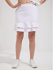 cheap Golf Bottoms-Women&#039;s Golf Skorts 18inch Pickleball White Lightweight Bottoms Ladies Golf Attire Clothes Outfits Wear Apparel