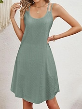 tanie mini czarna sukienka-Damskie Sukienka midi Biała sukienka Sukienka na ukończenie szkoły Koronkowa sukienka Codzienne sukienki Moda miejska Codzienny Linia A Urlop Ulica Święto Luźna Krótki rękaw W serek Czarny Biały
