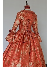 abordables Robes-ancien Baroque Punk &amp; Gothique Maxi Robe Normal Juliette Cendrillon Princesse Col carré Déguisement Royal Halloween Carnaval Mascarade Performance Soirée Halloween Adultes Toutes saisons