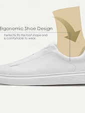  Weiße Slip-On-Sneaker aus Leder für Herren – minimalistisches Design mit bequemer Sohle für den Freizeitlook