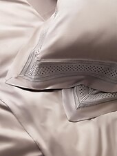 economico Collezione d&#039;elite-copripiumino in puro cotone pima al 100% 4 pezzi set supima 140-tc set di biancheria da letto in raso di seta morbido di lusso 1 copripiumino 1 lenzuolo piatto 2 federe