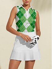 billiga Kvinnors golfkläder-Dam Vandringspolotröja golfkläder Rosa Grön Ärmlös Solskydd Lättvikt T-tröja Överdelar Golfkläder för damer Kläder Outfits Bär kläder