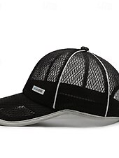 billige Baseballcaps for menn-Herre Baseballcaps Solhatt Trucker Hat Nettinghette Svart Hvit polyester Netting Mote Fritid Gate Daglig عادي Justerbare Solkrem Pustende