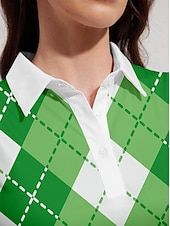 billiga Kvinnors golfkläder-Dam Vandringspolotröja golfkläder Rosa Grön Ärmlös Solskydd Lättvikt T-tröja Överdelar Golfkläder för damer Kläder Outfits Bär kläder