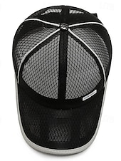 billige Baseballcaps for menn-Herre Baseballcaps Solhatt Trucker Hat Nettinghette Svart Hvit polyester Netting Mote Fritid Gate Daglig عادي Justerbare Solkrem Pustende