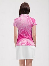 preiswerte Frauengolfkleidung-Damen Golf-Poloshirt Rosa Kurzarm Oberteil Damen-Golfkleidung, Kleidung, Outfits, Kleidung