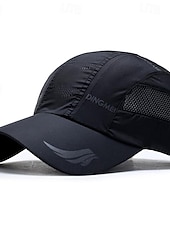preiswerte Baseballkappe für Herren-Herren Cap Basecap Sonnenhut Kappe Schwarz Weiß Polyester Modisch Brautkleider schlicht Strasse Täglich Buchstabe Einstellbar Sonnenschutz Atmungsaktiv