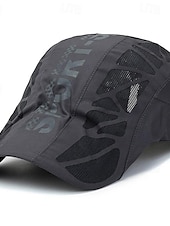 economico Cappelli da uomo-Per uomo Berretto cappello Cappello da sole Cappello da camionista Nero Blu marino 100% cotone Retato Di tendenza Informale Strada Giornaliero Alfabetico Regolabile Crema solare Traspirante