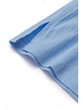  Camicia da donna 100% Cotone Camicia Blusa Stampa a bottoni Weekend Streetwear Di base Casual Simile lino Manica corta Collo tondo Bianco Estate Primavera