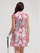 cheap Women&#039;s Golf Clothing-Women&#039;s Golf Dress Floral Sleeveless Sun Protection  Ladies Golf Attire