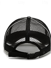billige Baseballcaps for menn-Herre Baseballcaps Solhatt Trucker Hat Nettinghette Svart Hvit polyester Netting Mote Fritid Gate Daglig عادي Justerbare Solkrem Pustende