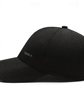 cheap Men&#039;s Baseball Cap-Men&#039;s Baseball Cap Sun Hat Trucker Hat Black White 100% Cotton Fashion Casual Street Daily Letter Adjustable Sunscreen Breathable