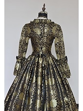 abordables Robes-ancien Baroque Punk &amp; Gothique Maxi Robe Normal Juliette Cendrillon Princesse Col carré Déguisement Royal Halloween Carnaval Mascarade Performance Soirée Halloween Adultes Toutes saisons