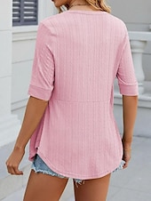 billiga Spets toppar-Dam Spetsskjorta Dressiga toppar Kortärmad Rund hals Utekväll Spets Vit Rodnande Rosa Fuchsia Grön Sommar