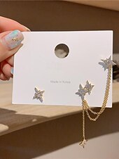 levne Náušnice-1 pár Peckové náušnice Visací náušnice For Dámské Narozeniny Párty a večerní akce Rande Slitina Ozdobný Móda Yıldız