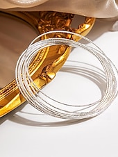 billige Armbånd og armringer-Dame Armbånd Fancy Mote Elegant Legering Armbånd Smykker Sølv Til Gave Stevnemøte