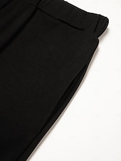 baratos Calça-Mulheres Parte inferior do sino Calças Comprimento total Chiffon Capital Elegante Casual Diário Roupa Diária Para Noite Preto Branco Outono Primavera Verão S M L