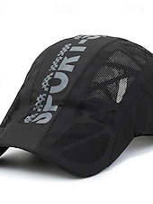 economico Cappelli da uomo-Per uomo Berretto cappello Cappello da sole Cappello da camionista Nero Blu marino 100% cotone Retato Di tendenza Informale Strada Giornaliero Alfabetico Regolabile Crema solare Traspirante