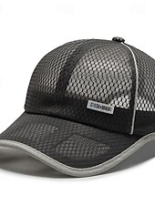 billige Baseballcaps for menn-Herre Baseballcaps Solhatt Trucker Hat Nettinghette Svart Hvit polyester Netting Mote Fritid Gate Daglig عادي Justerbare Solkrem Pustende