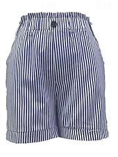 billige Bermuda-shorts-Dame Shorts Fritid hverdag Kort Stripet Sidelommer Pusteevne Bekvem Mikroelastisk Helg Svart Rød Blå Sommer Normal