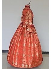 abordables Robes-ancien Baroque Punk &amp; Gothique Maxi Robe Normal Juliette Cendrillon Princesse Col carré Déguisement Royal Halloween Carnaval Mascarade Performance Soirée Halloween Adultes Toutes saisons