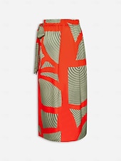 economico gonna da donna-gonna midi in vita elasticizzata color block in raso