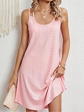 tanie mini czarna sukienka-Damskie Sukienka midi Biała sukienka Sukienka na ukończenie szkoły Koronkowa sukienka Codzienne sukienki Moda miejska Codzienny Linia A Urlop Ulica Święto Luźna Krótki rękaw W serek Czarny Biały