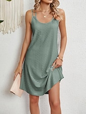 tanie mini czarna sukienka-Damskie Sukienka midi Biała sukienka Sukienka na ukończenie szkoły Koronkowa sukienka Codzienne sukienki Moda miejska Codzienny Linia A Urlop Ulica Święto Luźna Krótki rękaw W serek Czarny Biały