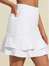cheap Golf Bottoms-Women&#039;s Golf Skorts 18inch Pickleball White Lightweight Bottoms Ladies Golf Attire Clothes Outfits Wear Apparel
