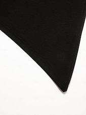 preiswerte Blusen-Damenbluse für Hochzeitsgäste, Partys, schwarz, hoher Halsausschnitt, Chiffon, Modal, Patchwork, ausgestellte Manschetten, schmale Passform, elastisch, elegant, lässig, Bürokleidung