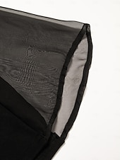 baratos Calça-Mulheres Parte inferior do sino Calças Comprimento total Chiffon Capital Elegante Casual Diário Roupa Diária Para Noite Preto Branco Outono Primavera Verão S M L