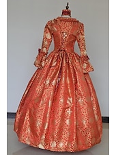 abordables Robes-ancien Baroque Punk &amp; Gothique Maxi Robe Normal Juliette Cendrillon Princesse Col carré Déguisement Royal Halloween Carnaval Mascarade Performance Soirée Halloween Adultes Toutes saisons