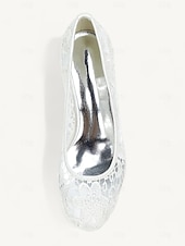 voordelige Bruiloftsgast-Klassieke kanten pumps voor dames – comfortabele pumps met een lage kittenhak en ronde neus, perfect voor bruiloften, een avondje uit en speciale gelegenheden.