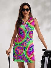 ieftine Îmbrăcăminte de golf pentru femei-Pentru femei rochie de golf Roz Fără manșon Vestimenta Golf Doamnelor Haine Ținute Poartă Îmbrăcăminte