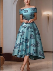 abordables Robes de cocktail-Robe de cocktail A-Line Décolleté plongeant Courte  Mini Dos ouvert Élégante Robe invitée de mariage bleue avec Ceinture  Ruban par LAN TING Express robe invitée de mariage bleue Robes Derby 2025