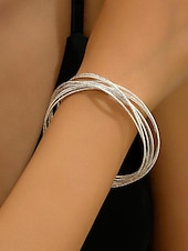 billige Armbånd og armringer-Dame Armbånd Fancy Mote Elegant Legering Armbånd Smykker Sølv Til Gave Stevnemøte