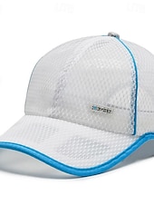 billige Baseballcaps for menn-Herre Baseballcaps Solhatt Trucker Hat Nettinghette Svart Hvit polyester Netting Mote Fritid Gate Daglig عادي Justerbare Solkrem Pustende