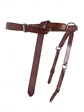 abordables Accesorios y más-Medieval Renacimiento Steampunk Traje de cosplay Vaina Titular de la espada Guerrero Vikingo caballero celta Disfraz Hombre Mujer Celta Vikingo Víspera de Todos los Santos Mascarada Rendimiento