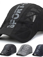 economico Cappelli da uomo-Per uomo Berretto cappello Cappello da sole Cappello da camionista Nero Blu marino 100% cotone Retato Di tendenza Informale Strada Giornaliero Alfabetico Regolabile Crema solare Traspirante