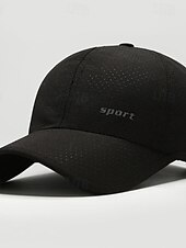 cheap Men&#039;s Baseball Cap-Men&#039;s Baseball Cap Sun Hat Trucker Hat Black White 100% Cotton Fashion Casual Street Daily Letter Adjustable Sunscreen Breathable