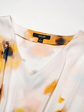 abordables robe décontractée imprimée-robe longue ample en satin à imprimé fleuri