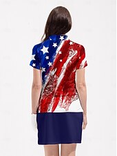 זול בגדי גולף נשים-בגדי ריקוד נשים חולצת POLO אדום שרוולים קצרים צמרות נשים בגדי גולף בגדי תלבושות ללבוש ביגוד