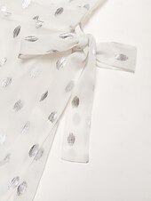 ieftine Rochii de Party-Pentru femei Rochie împachetată Rochie metalica Rochie Maxi Alb Bretele subțiri Metalic Buline Bufantă Nodul cravatei Înfășurați Primavara vara Guler Trecut Elegant Dată XS S M