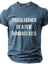  Camiseta Engraçada para Pais Masculina Orgulhoso Pai de Alguns Filhos Idiotas Camiseta Gráfica