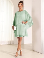 economico Abiti da festa-abito da donna manica a pipistrello chic rosa pastello scollo rotondo vestibilità comoda leggero casual moda estiva lunghezza sopra il ginocchio