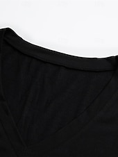 ieftine tricouri de bază-Bărbați Tricou Tricouri Manșon scurt În V Primavara vara Simplu Șic Stradă Îmbrăcăminte sportivă Birou Fitness Sală de Fitness Negru Alb Roșu-aprins Top tricou pentru bărbați