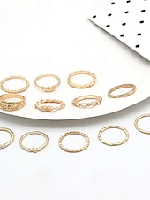 abordables Bracelets et bracelets rigides-Bague Multi-Doigts For Femme Soirée Cadeau Alliage Fantaisie Couronne