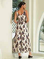 economico Jumpsuits-tuta in chiffon con scollo a V e vita smock