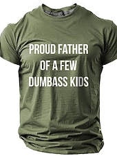  Camiseta Engraçada para Pais Masculina Orgulhoso Pai de Alguns Filhos Idiotas Camiseta Gráfica